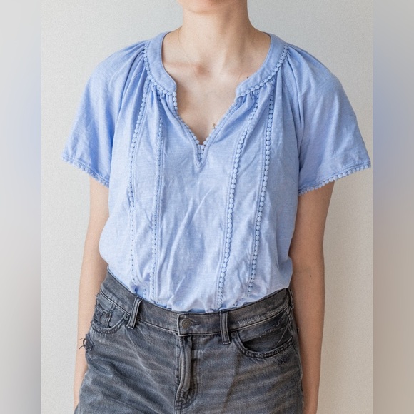 Lands' End Women's Blue Blouse - Picture 1 of 6